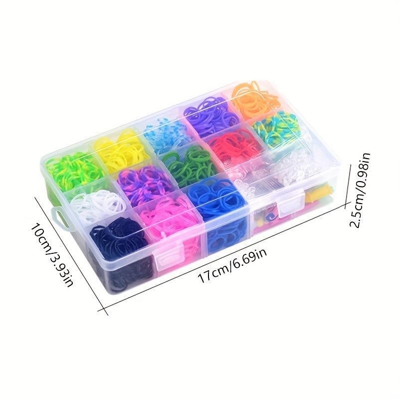 15pcs Rainbow Rubber Band DIY Colorful Hair Tie Bracelet Braid Hair Rope