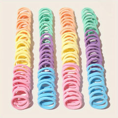 100pcs Seamless Hair Tie Ponytail Rope Elastic Hair Accessories