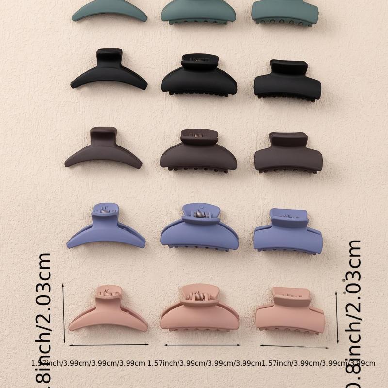 18pcs Large Hair Claw Clips Strong Hold Barrette Clamps Hair Styling Accessories