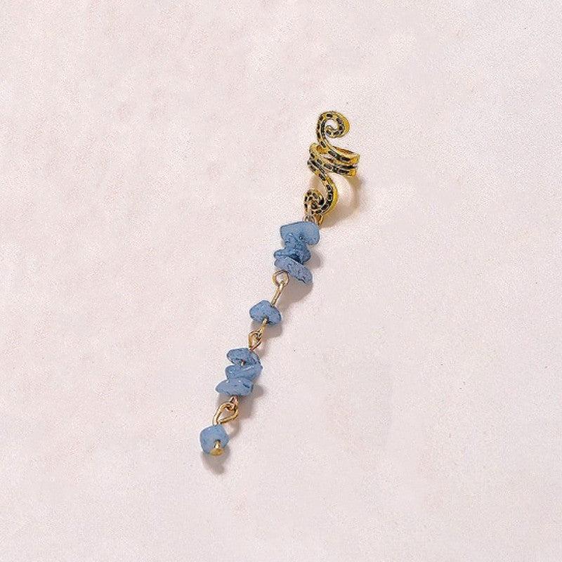 Braided Hair Ring Natural Stone Pendant Vintage Accessories