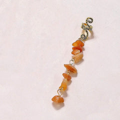 Braided Hair Ring Natural Stone Pendant Vintage Accessories