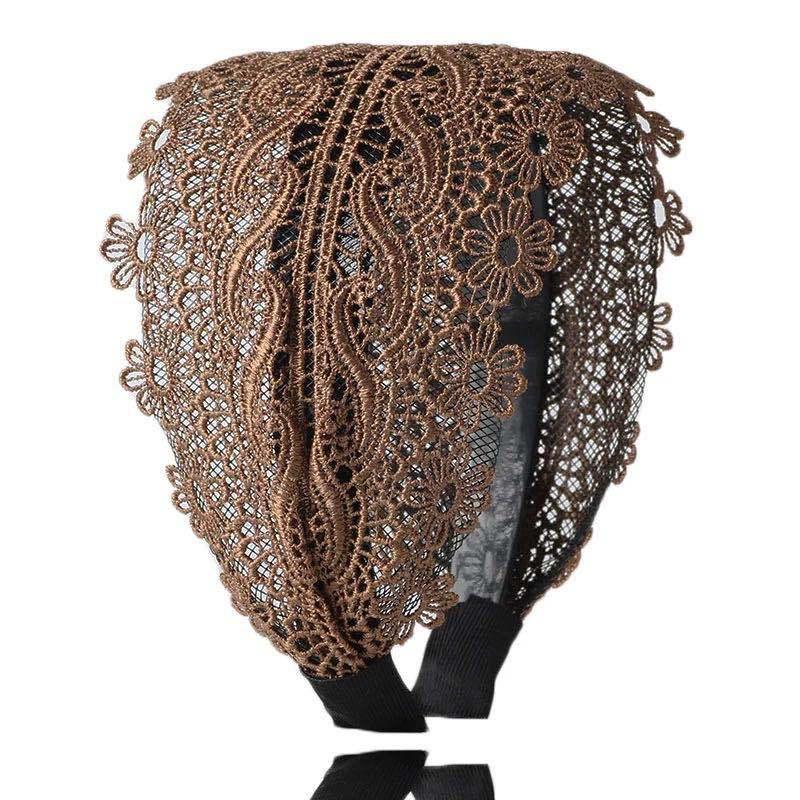 Ethnic Lace Headband Embroidered Wide Hair Accessories