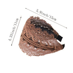 Ethnic Lace Headband Embroidered Wide Hair Accessories