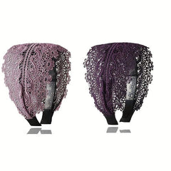 Ethnic Lace Headband Embroidered Wide Hair Accessories