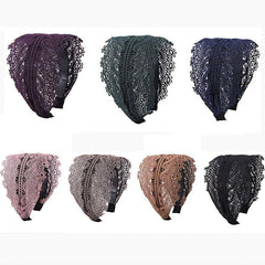Ethnic Lace Headband Embroidered Wide Hair Accessories