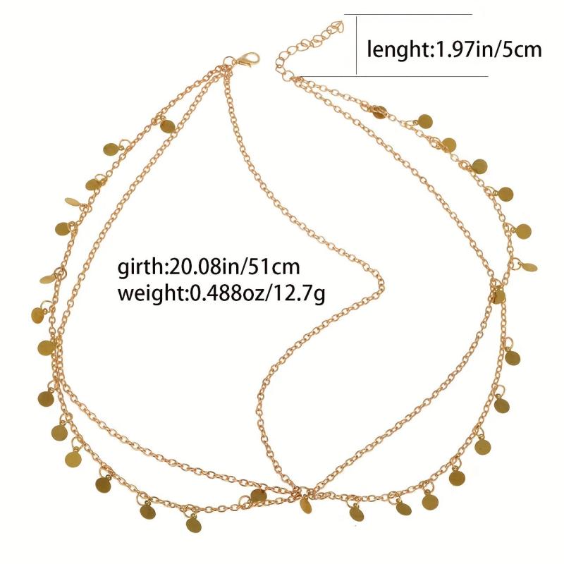 Golden Chain Boho Head Piece with Tassel Hair Accessories for Women