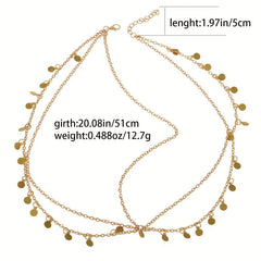 Golden Chain Boho Head Piece with Tassel Hair Accessories for Women