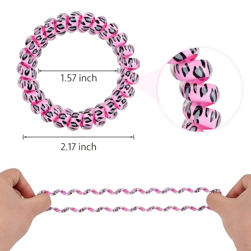 8pcs Spiral Hair Ties Hair Bands Coil Y2K Hair Accessories For Active Women