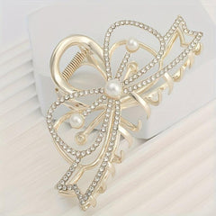 Rhinestone Butterfly Bow Hair Clip for Women Girls