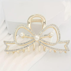 Rhinestone Butterfly Bow Hair Clip for Women Girls