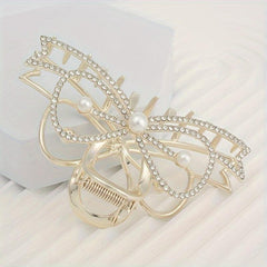 Rhinestone Butterfly Bow Hair Clip for Women Girls