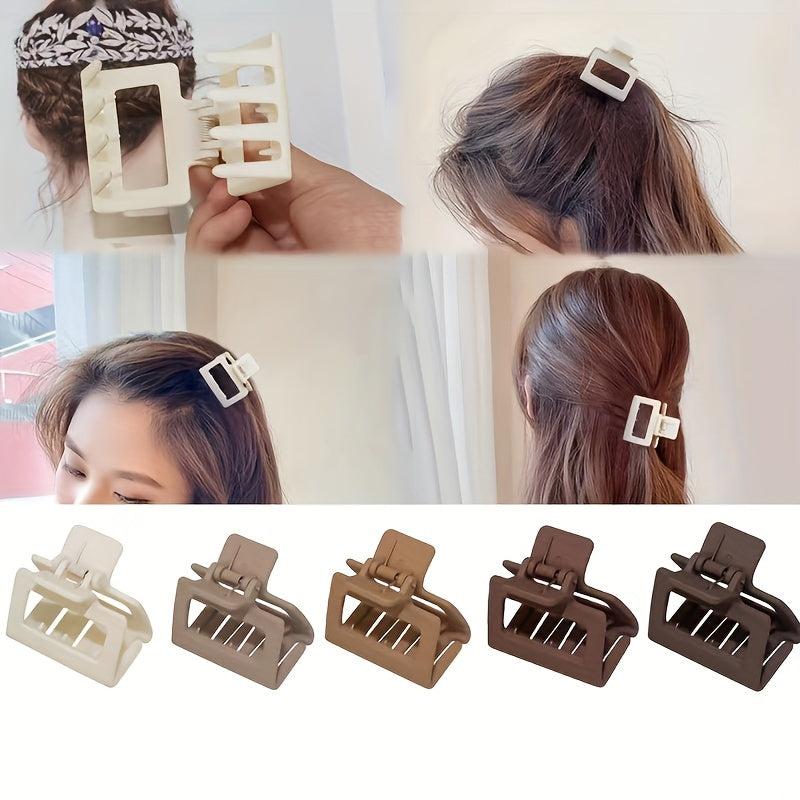 Matte Square Hair Claw Clip Non Slip Strong Hold Hair Jaw Clip for Thick Hair