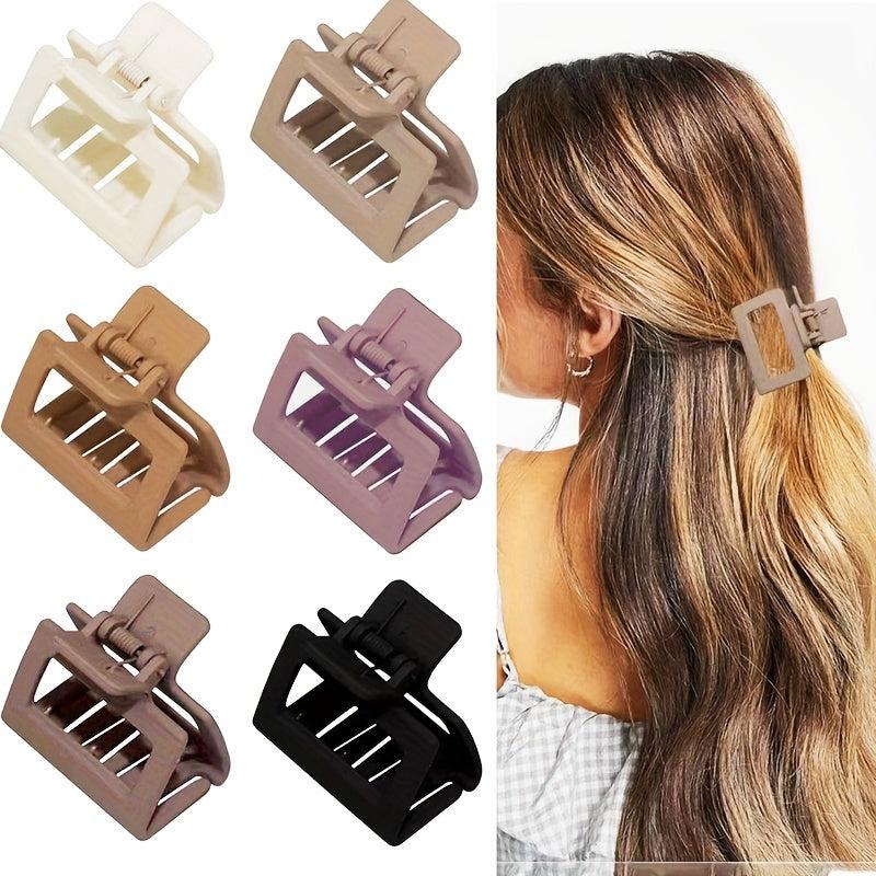 Matte Square Hair Claw Clip Non Slip Strong Hold Hair Jaw Clip for Thick Hair