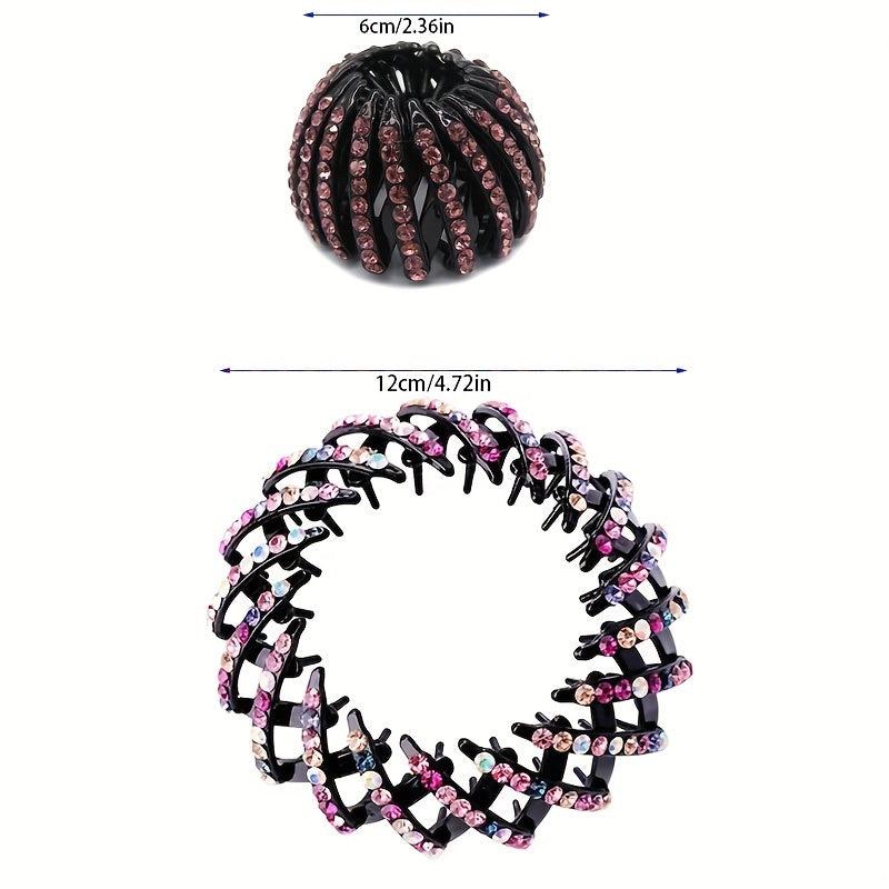 Rhinestone Bun Nest Claw Vintage Hair Clip