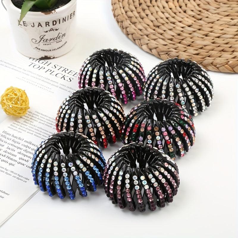 Rhinestone Bun Nest Claw Vintage Hair Clip