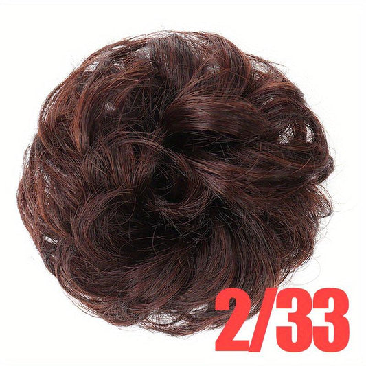 Curly Hair Bun Extensions Elastic Scrunchies Chignon Donut Updo Hair Pieces