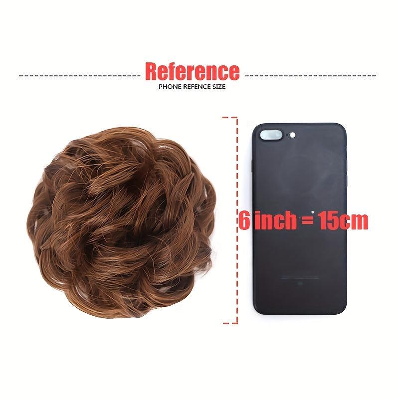Curly Hair Bun Extensions Elastic Scrunchies Chignon Donut Updo Hair Pieces
