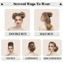 Curly Hair Bun Extensions Elastic Scrunchies Chignon Donut Updo Hair Pieces