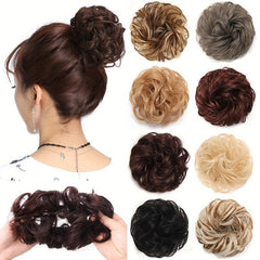 Curly Hair Bun Extensions Elastic Scrunchies Chignon Donut Updo Hair Pieces