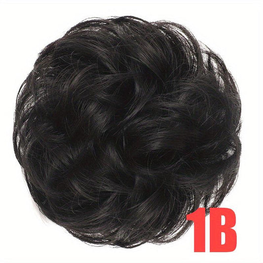 Curly Hair Bun Extensions Elastic Scrunchies Chignon Donut Updo Hair Pieces