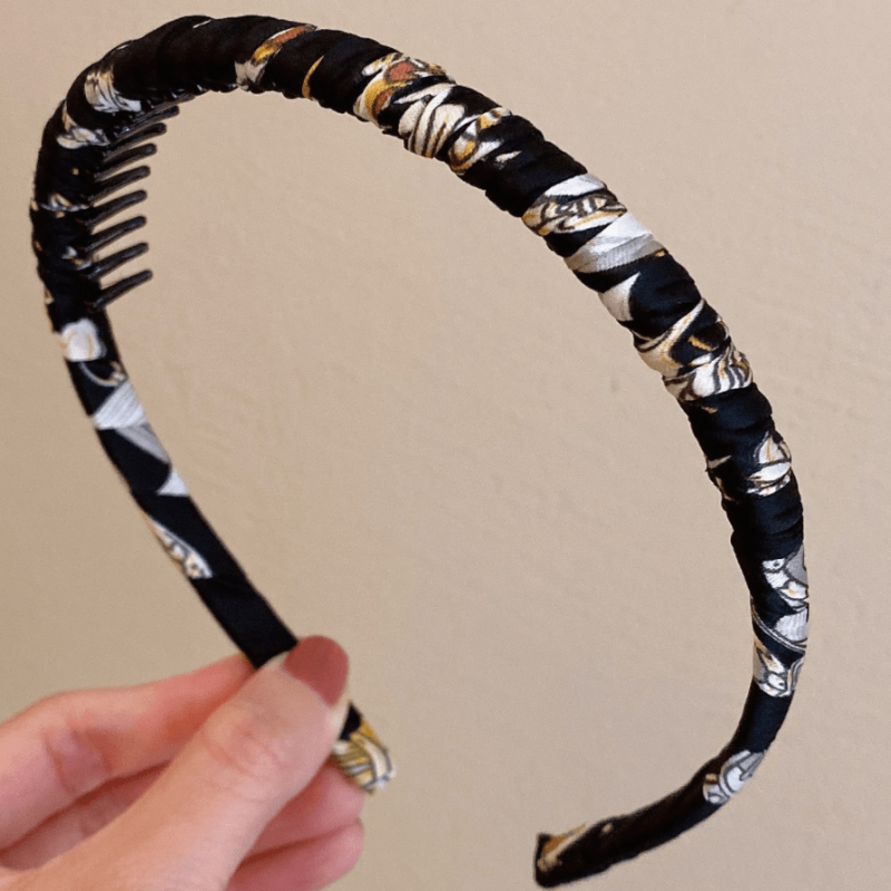 Leopard Print Headband with Teeth Non-slip Vintage Hair Accessory