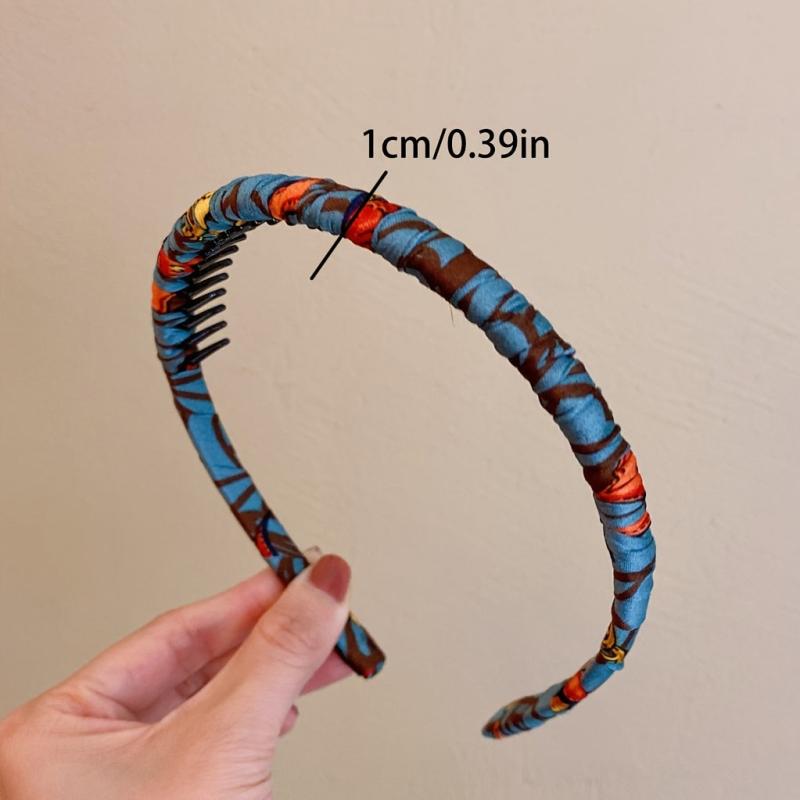 Leopard Print Headband with Teeth Non-slip Vintage Hair Accessory