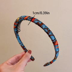Leopard Print Headband with Teeth Non-slip Vintage Hair Accessory