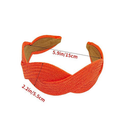 Boho Braided Headband Wide Brimmed Non-Slip Hair Hoop
