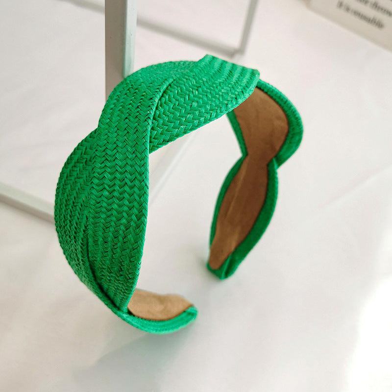 Boho Braided Headband Wide Brimmed Non-Slip Hair Hoop