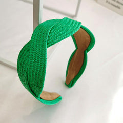 Boho Braided Headband Wide Brimmed Non-Slip Hair Hoop