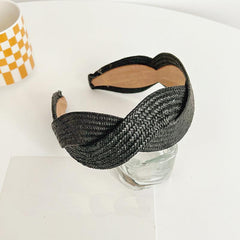 Boho Braided Headband Wide Brimmed Non-Slip Hair Hoop