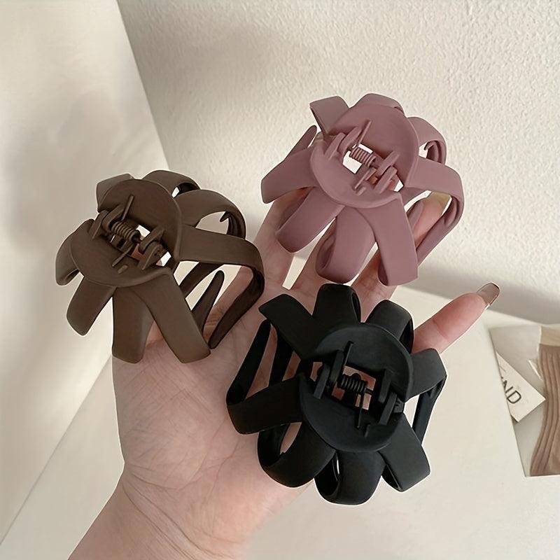 5pcs Frosted Hair Clip Octopus Hair Clip for Women Girls Solid Shark Clip