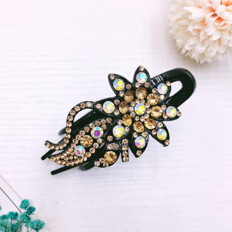Rhinestone Flower Hair Clip Bridal Wedding Hair Grip