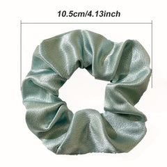 4pcs Solid Silky Scrunchies Hair Rope for Girls and Women