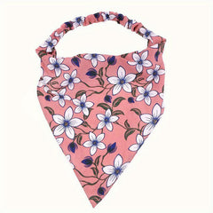Floral Triangle Scarf Hair Tie Women's Headscarf NeckScarf Hair Band
