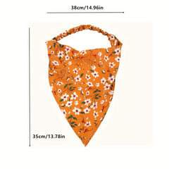 Floral Triangle Scarf Hair Tie Women's Headscarf NeckScarf Hair Band