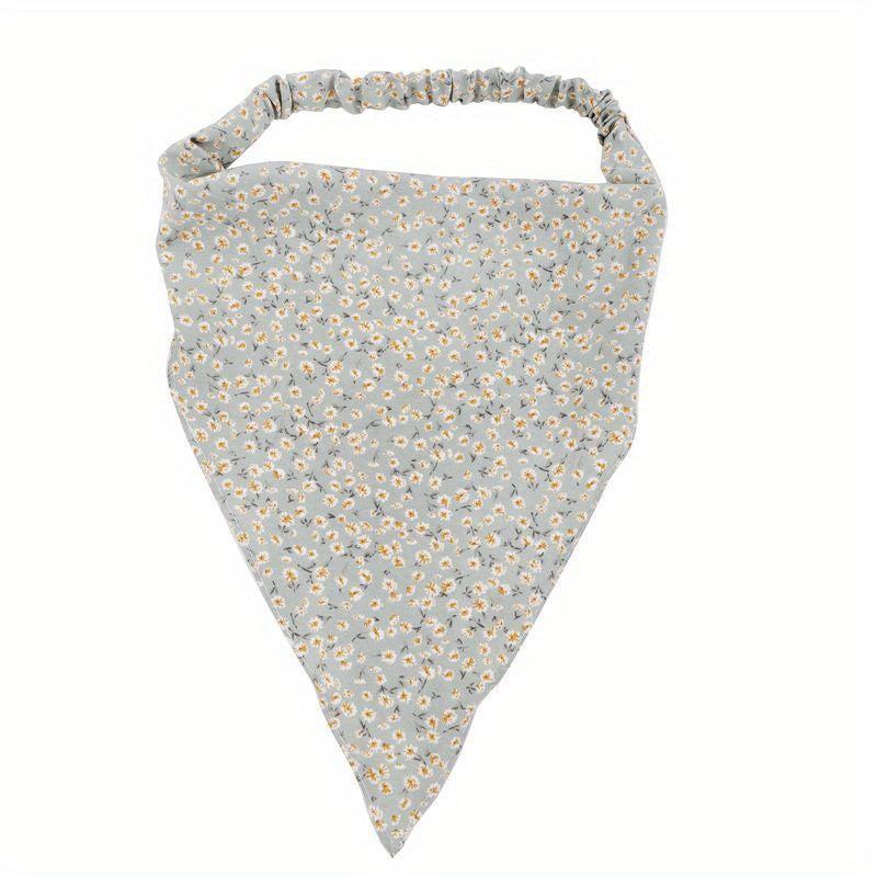 Floral Triangle Scarf Hair Tie Women's Headscarf NeckScarf Hair Band
