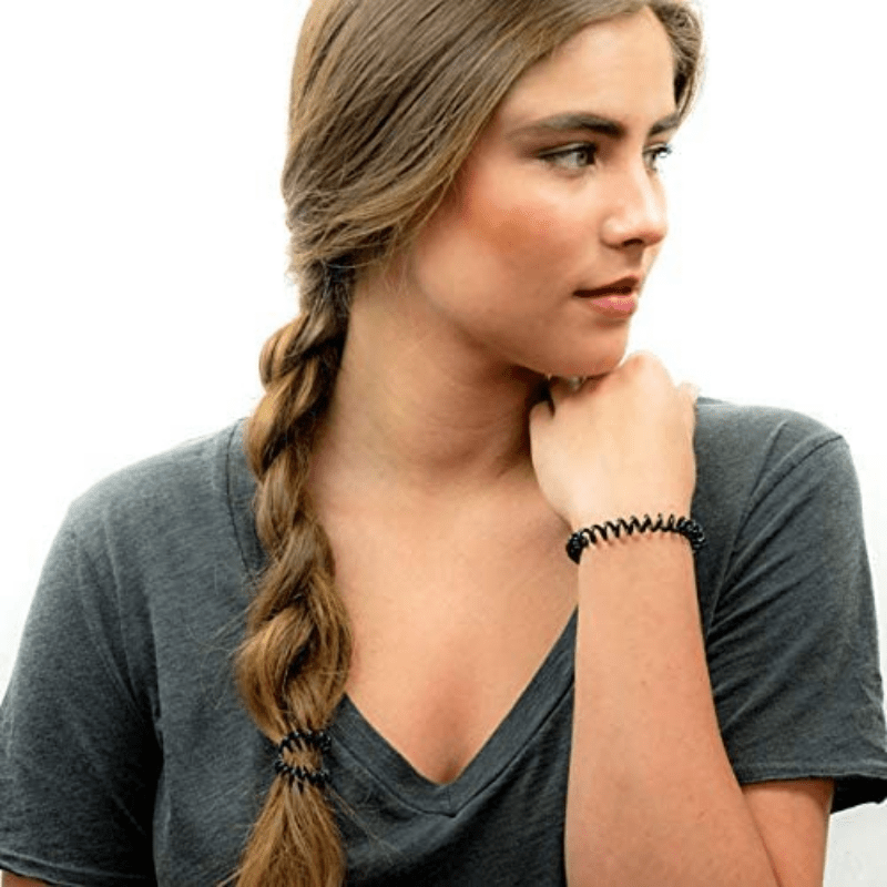 Spiral Hair Ties Waterproof Ponytail Holder Solid Hair Accessories