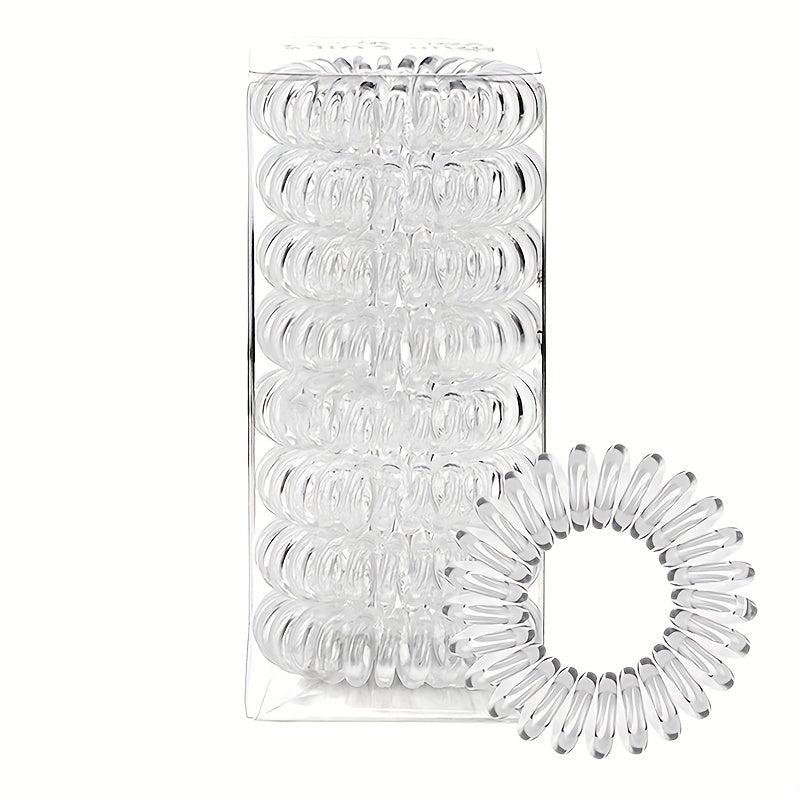 Spiral Hair Ties Waterproof Ponytail Holder Solid Hair Accessories
