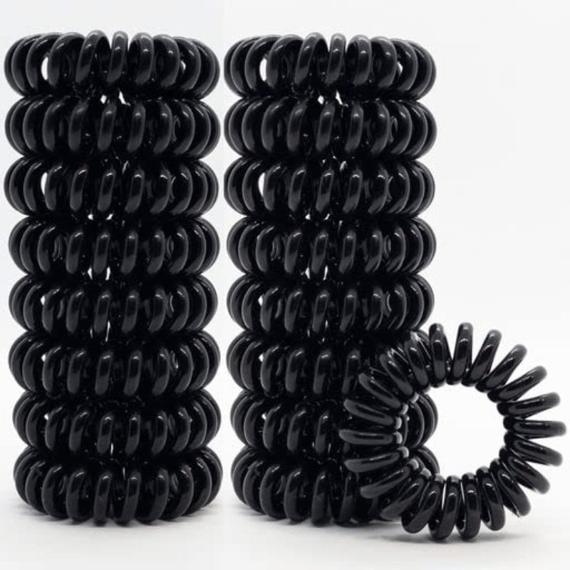 Spiral Hair Ties Waterproof Ponytail Holder Solid Hair Accessories