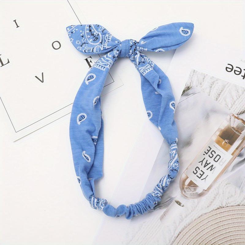 Boho Paisley Pattern Elastic Headband Retro Style Hair Accessories
