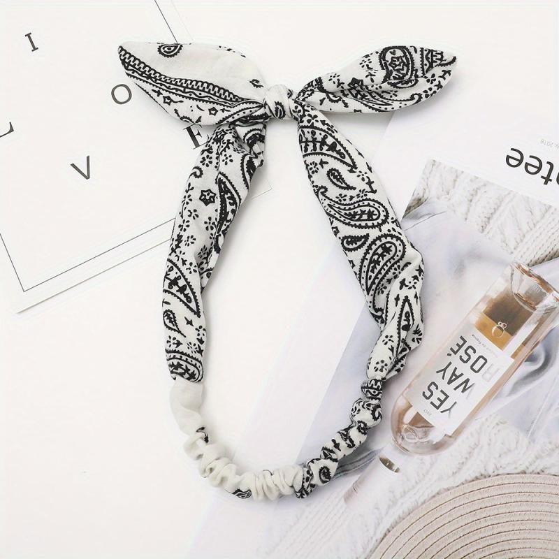 Boho Paisley Pattern Elastic Headband Retro Style Hair Accessories