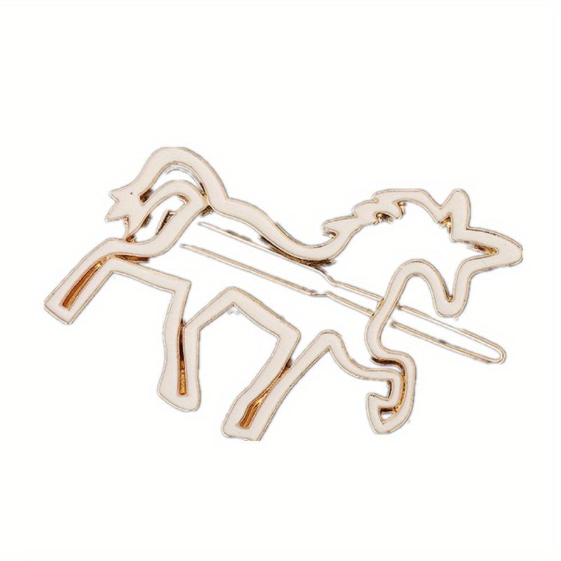 Hollow Horse Hairpin Women's Side Clip Jewelry Pony Hairpin Accessories