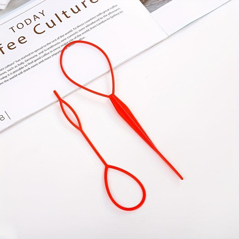 15pcs Topsy Tail Hair Tool Hair Braid Accessories Ponytail Maker Updo Hair Loop