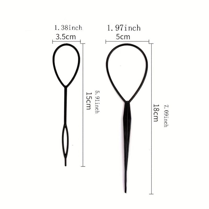 15pcs Topsy Tail Hair Tool Hair Braid Accessories Ponytail Maker Updo Hair Loop