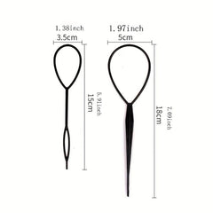 15pcs Topsy Tail Hair Tool Hair Braid Accessories Ponytail Maker Updo Hair Loop