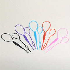 15pcs Topsy Tail Hair Tool Hair Braid Accessories Ponytail Maker Updo Hair Loop