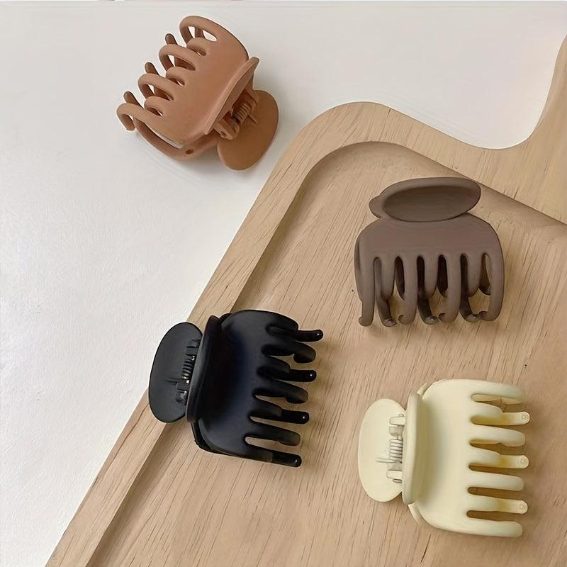 Small Hair Claw Solid Ponytail Holder Nonslip Hair Claw Clip