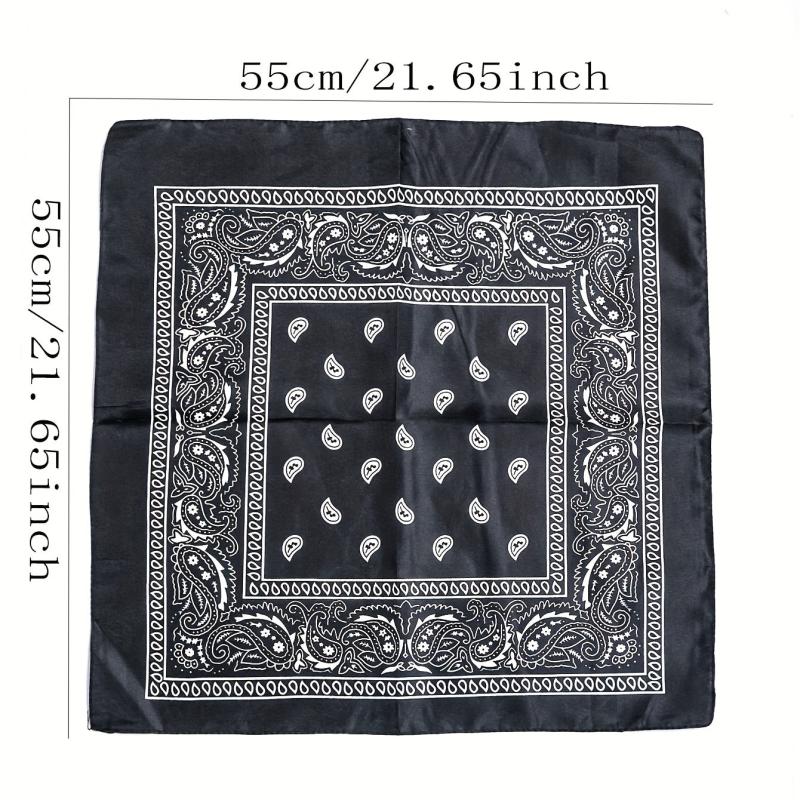 Boho Paisley Pattern Bandana Square Scarf Hair Accessories