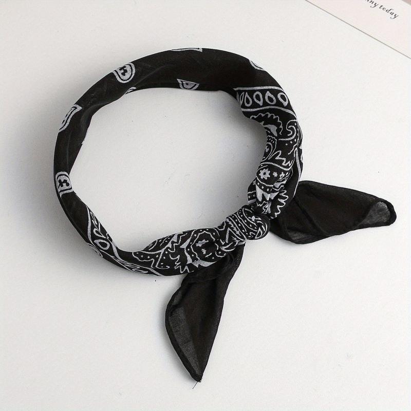 Boho Paisley Pattern Bandana Square Scarf Hair Accessories
